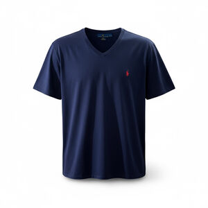 Polo Ralph Lauren Men's XL Navy Blue V-Neck Short Sleeve T-Shirt